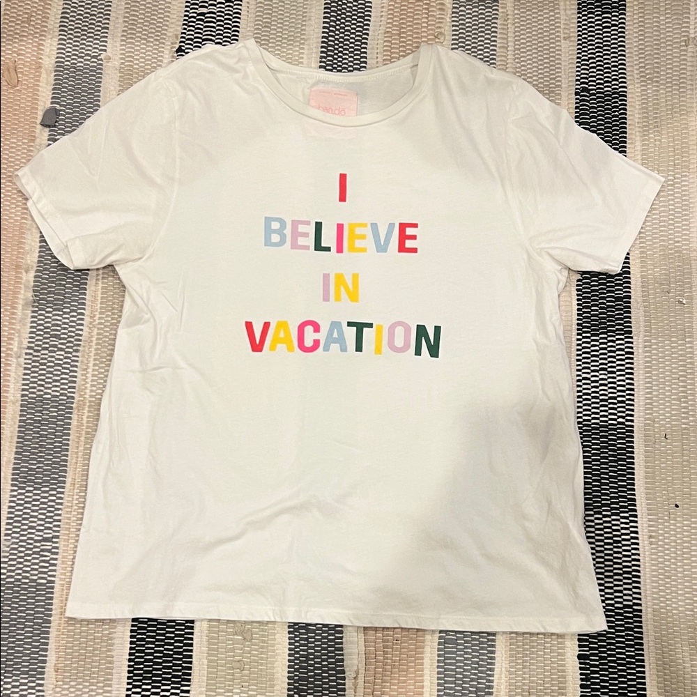 ban.do White T-Shirt vacation size XXL